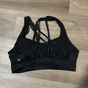 lululemon women’s sports bra size 8 color black camo